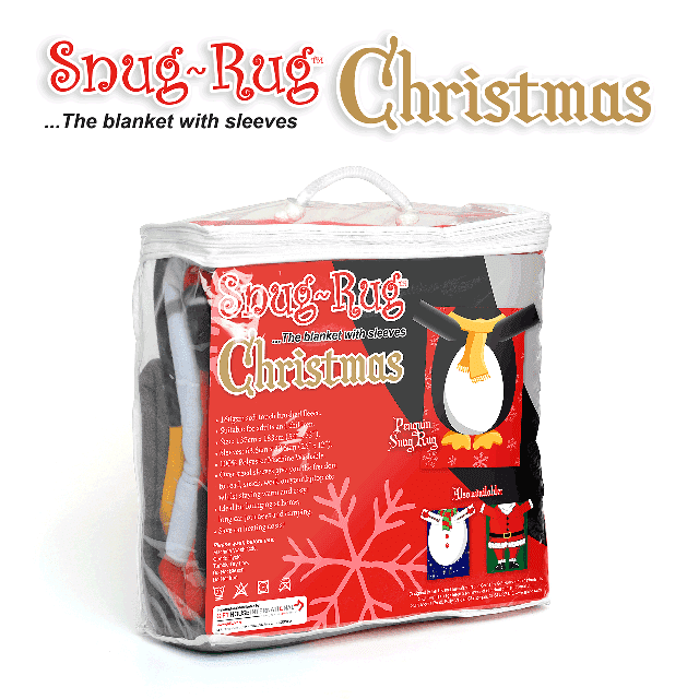 Snug-Rug™ Penguin Christmas Blanket Packaging