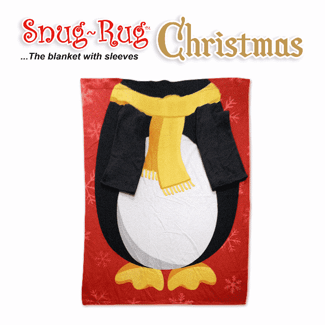Snug-Rug™ Penguin Christmas Blanket