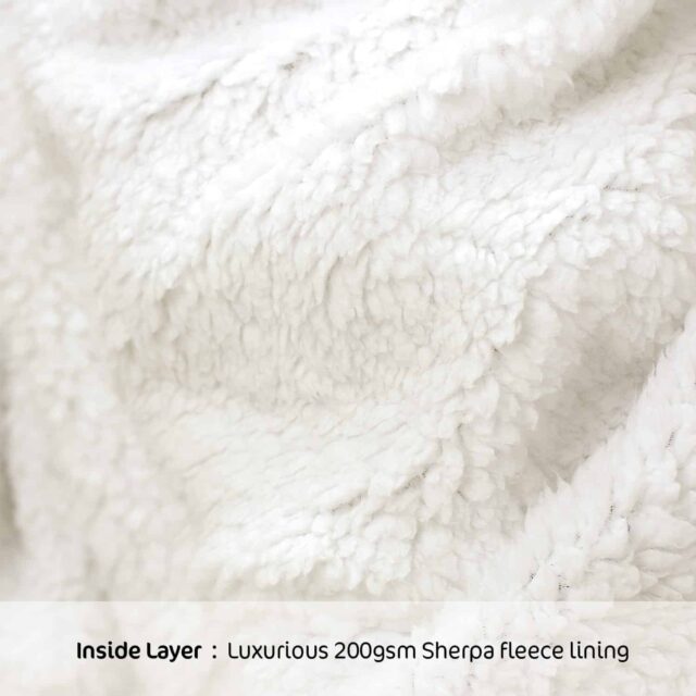 Snug-Rug Eskimo Hoodie Blanket Sherpa Lining