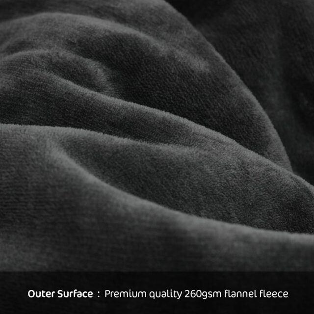 Snug-Rug Eskimo Hoodie Blanket Slate Grey Lining
