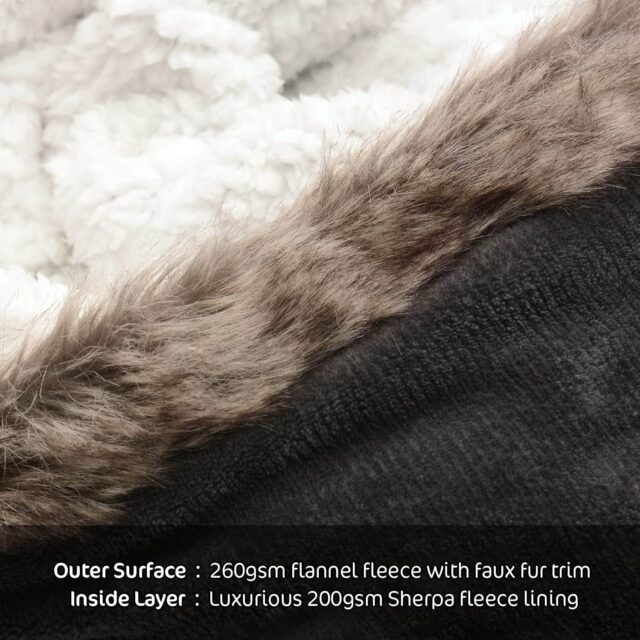 Snug-Rug Eskimo Hoodie Blanket Slate Grey