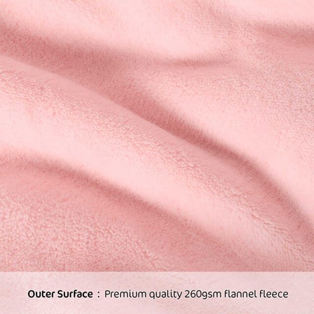 Snug-Rug Eskimo Hoodie Blanket Pink Quartz Fleece