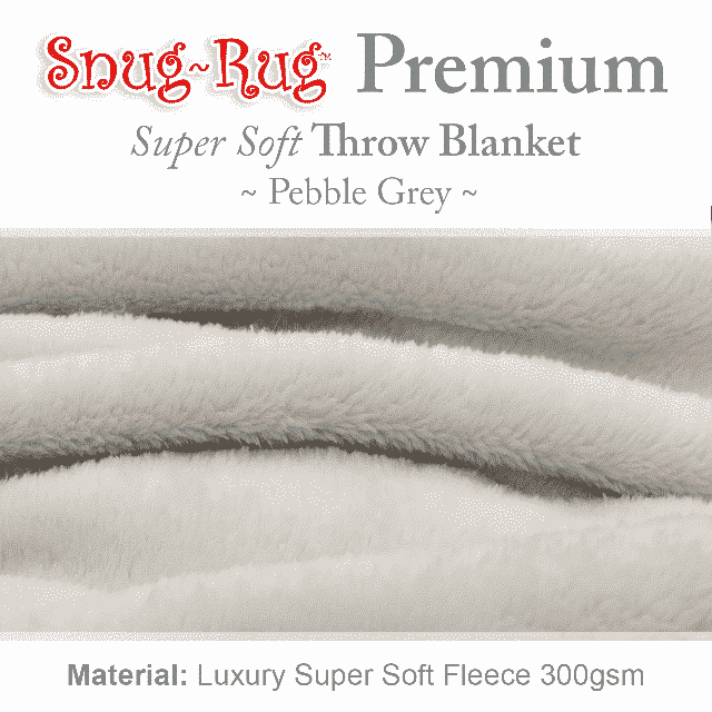Pebble Grey Snug-Rug™ Premium Throw Blanket