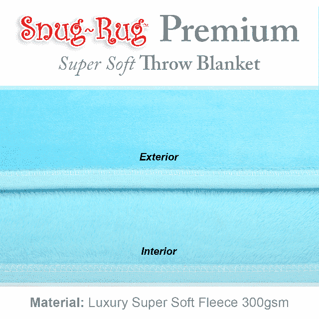 Scuba Blue Snug-Rug™ Premium Throw Blanket