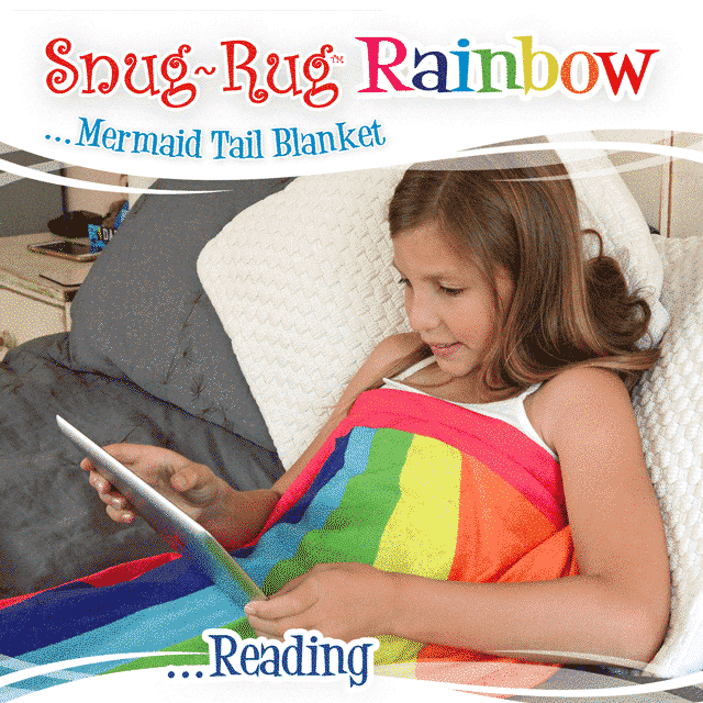 Snug-Rug™ Rainbow Mermaid Tail Blanket