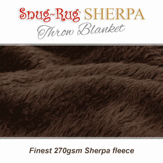 Chocolate Snug-Rug™ Sherpa Throw Blanket