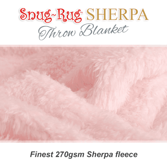 Pink Quartz Snug-Rug™ Sherpa Throw Blanket