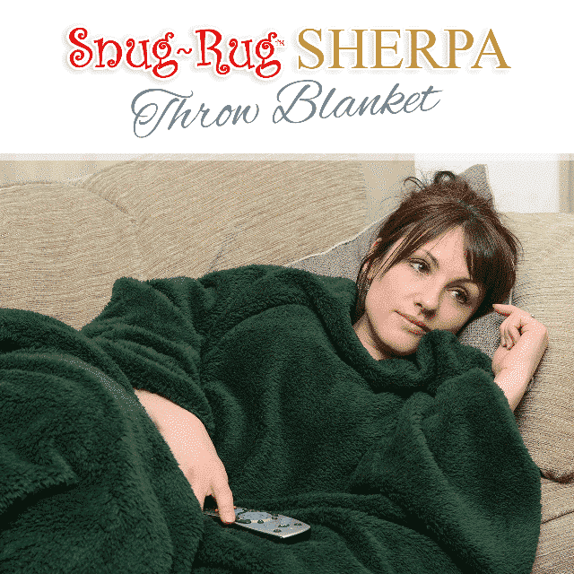 Racing Green Snug-Rug™ Sherpa Throw Blanket