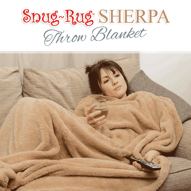 Sand Beige Snug-Rug™ Sherpa Throw Blanket