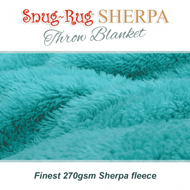 Teal Snug-Rug™ Sherpa Throw Blanket