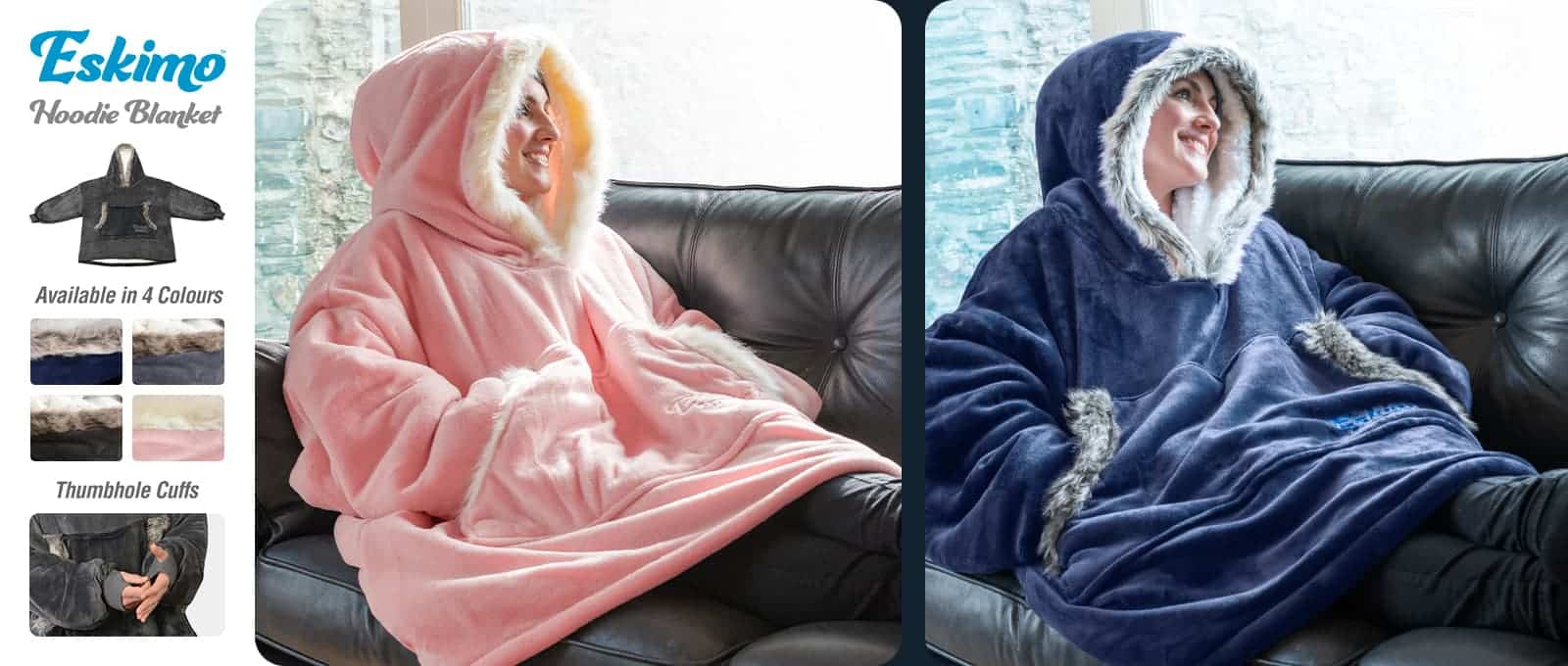 Snug-Rug Eskimo Hoodie Blanket